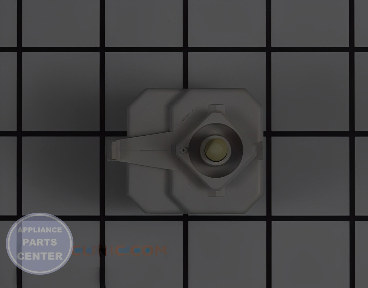 WHIRLPOOL DRYER START SWITCH WPW10117655 - Side view with precise measurements