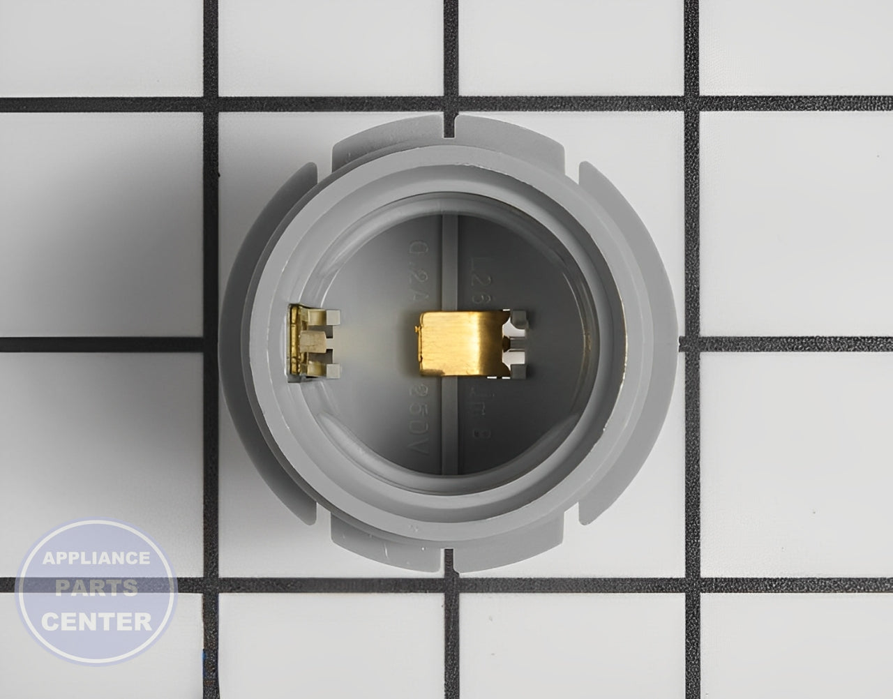 Light Socket WPW10119935 - Side view with precise measurements