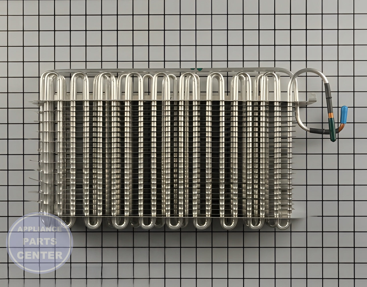 Evaporator WPW10122127 - Side view with precise measurements