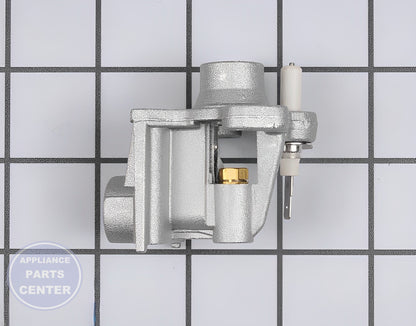 WHIRLPOOL Igniter and Orifice Holder WPW10128448 - Detailed view of gas control mechanism
