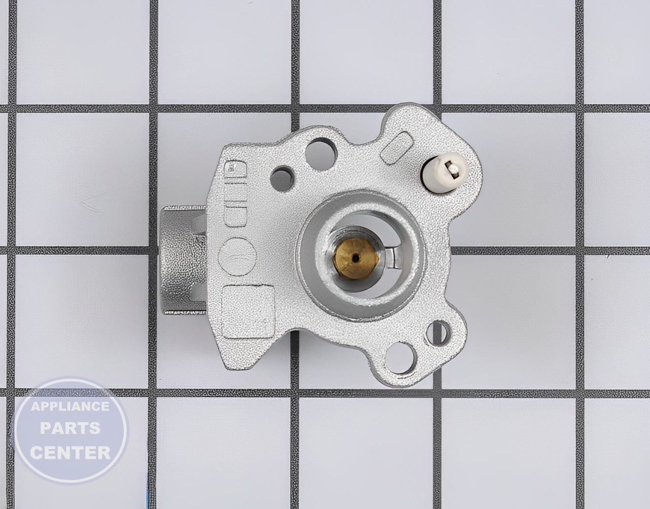 WHIRLPOOL Igniter and Orifice Holder WPW10128448 - Main view showing gas flow efficiency for WPL ranges