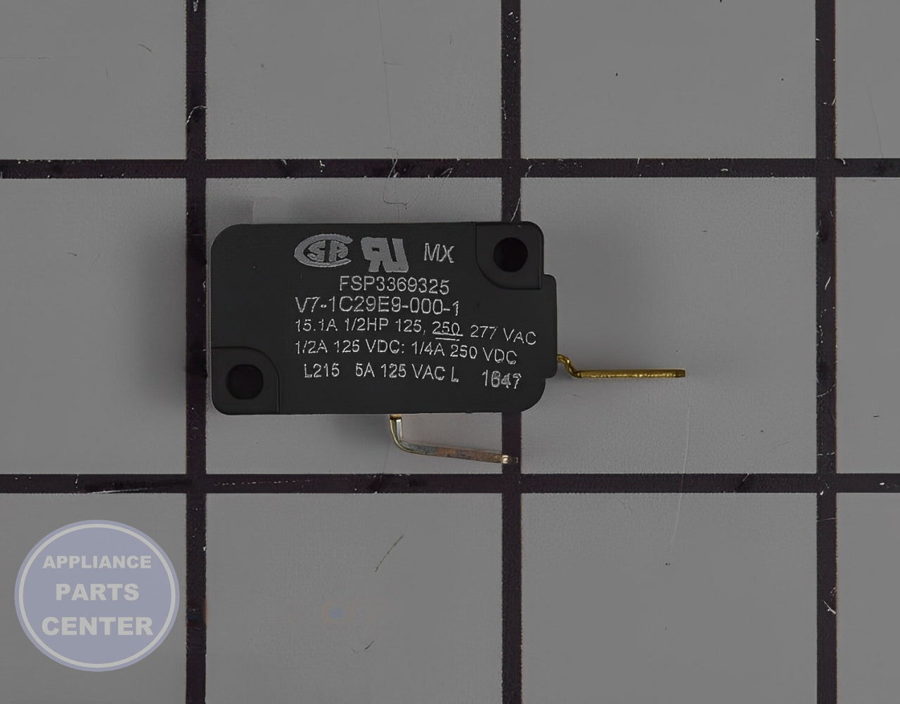 [Whirlpool] Door Switch WPW10134019 - Main view showing load-bearing capability for dishwasher models