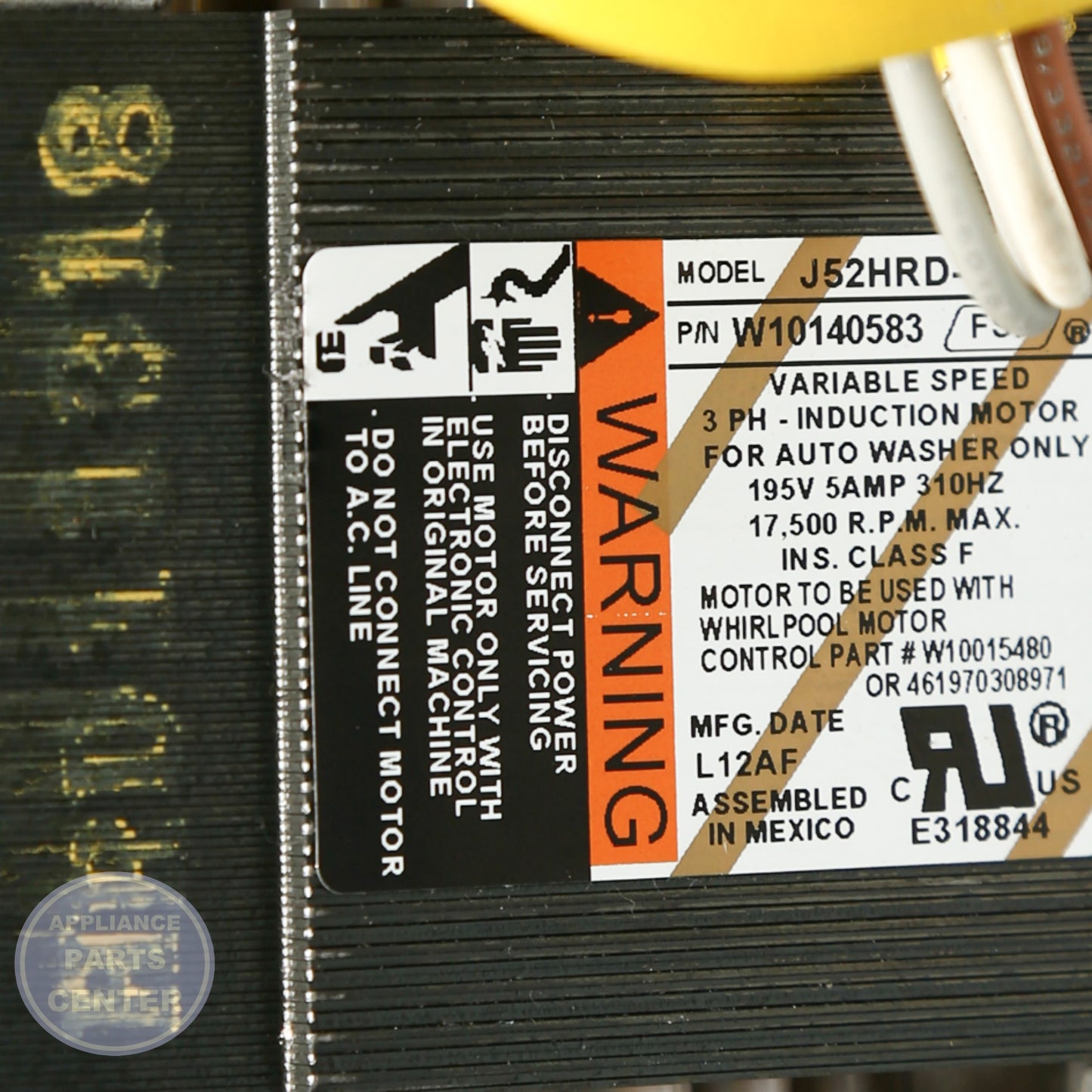 WPL MOTOR-DRVE WPW10140583 - Installation in WPL model displaying key mounting points