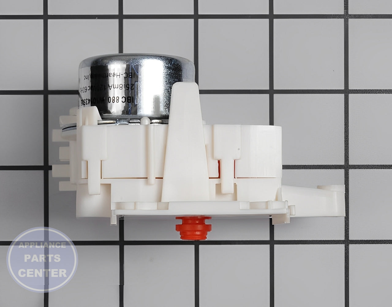 Dispenser Actuator WPW10143586 - Side view with precise measurements