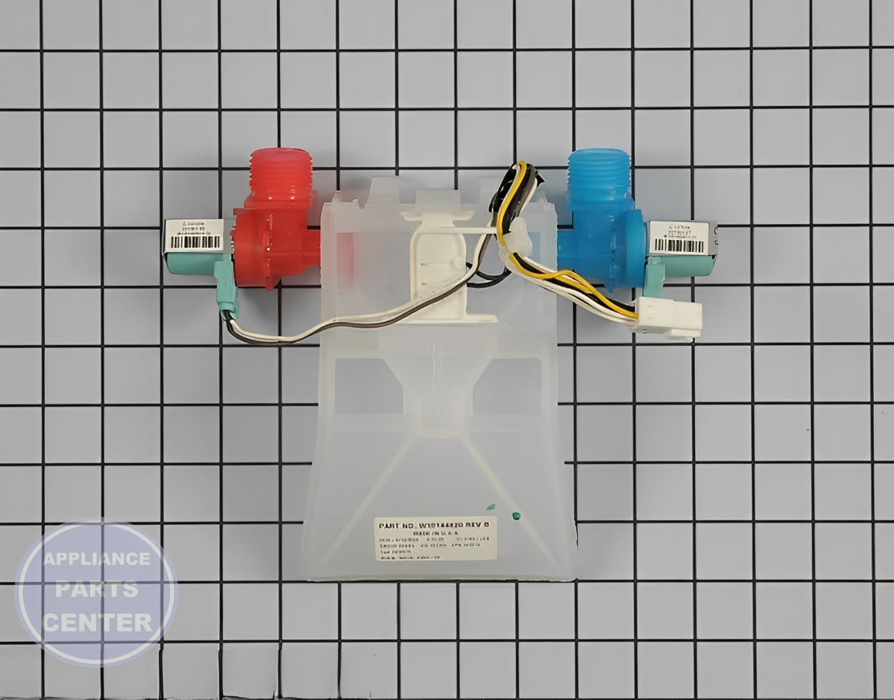 WHIRLPOOL WASHER WATER INLET VALVE WPW10144820 - Main view showing valve & float assembly for WPL Washing Machine