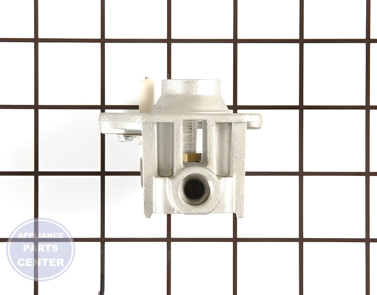 WHIRLPOOL ORIFICE HOLDER WPW10155784 - Side view with precise gas control specs