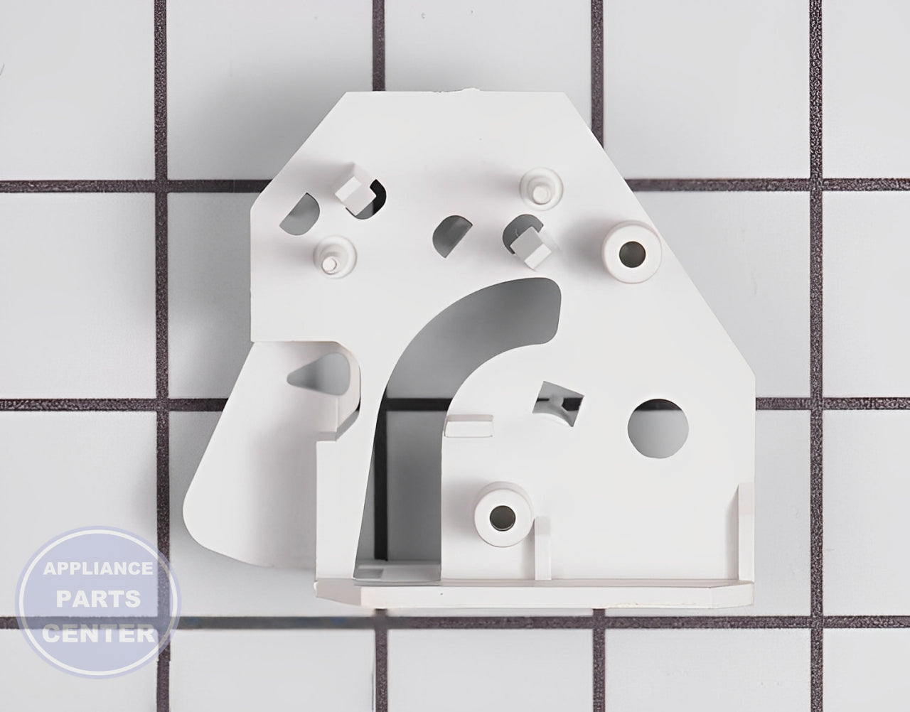 WHIRLPOOL MICROWAVE BOTTOM INTERLOCK SUPPORT WPW10156813 - Main view showing latch mechanism for Whirlpool models