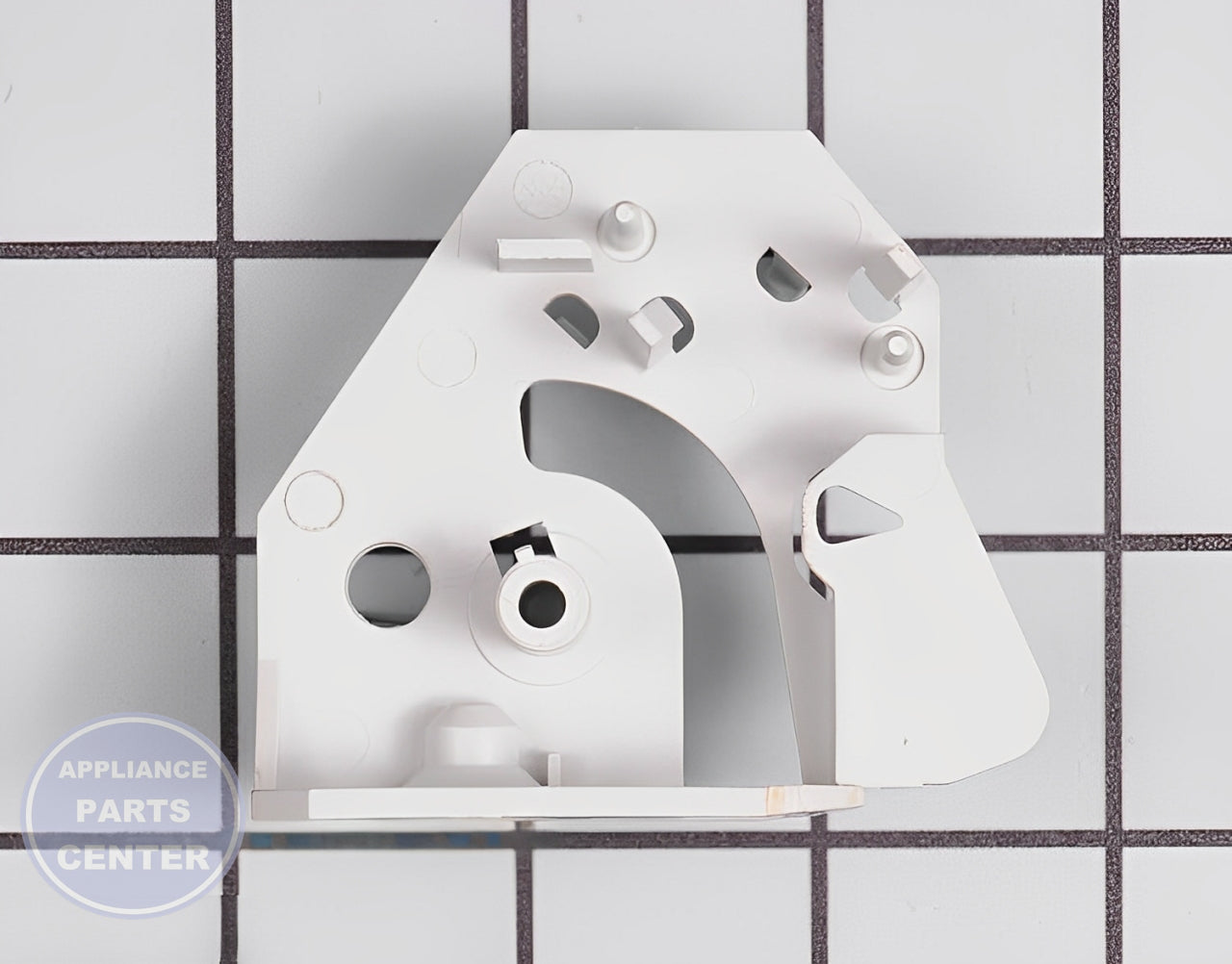 WHIRLPOOL MICROWAVE BOTTOM INTERLOCK SUPPORT WPW10156813 - Detailed view of durable latch mechanism