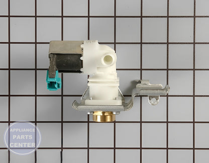 WHIRLPOOL DISHWASHER INLET VALVE WPW10158389 - Side view with water flow specs