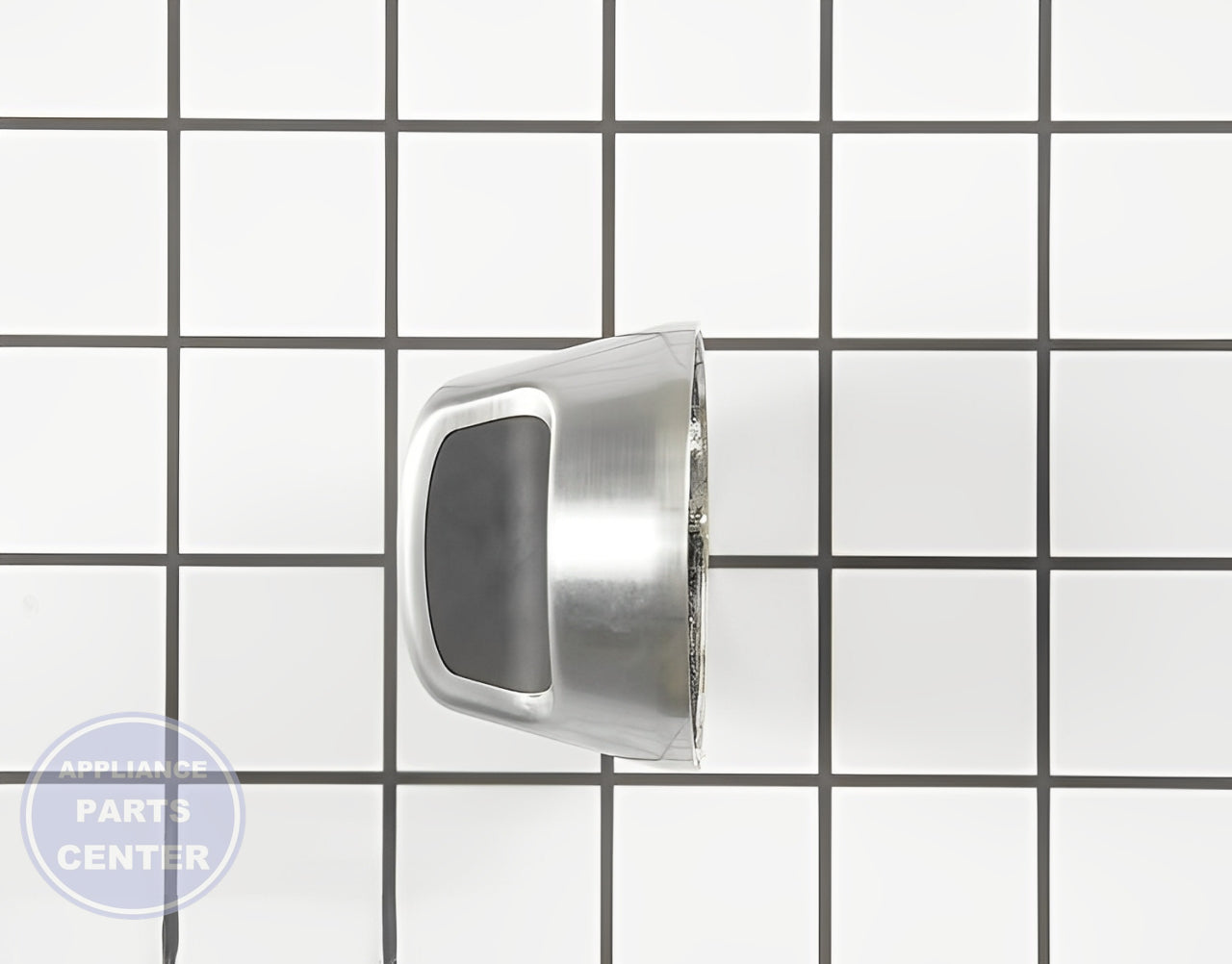 WHIRLPOOL COOKTOP STAINLESS STEEL ELEMENT KNOB - Detailed view of high-quality knob construction