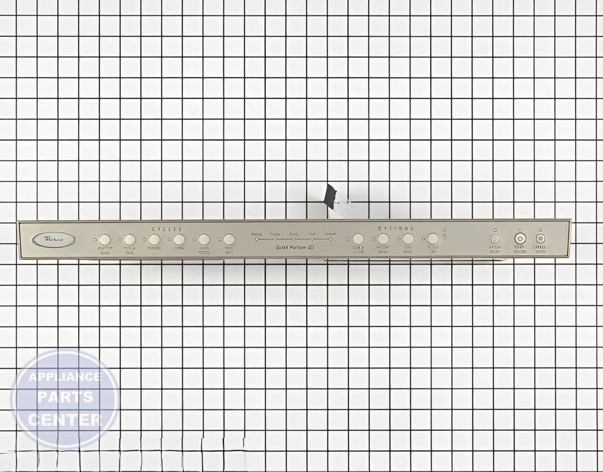 WHIRLPOOL DISHWASHER CONTROL PANEL WPW10175238 - Main view showing touchpad for various models