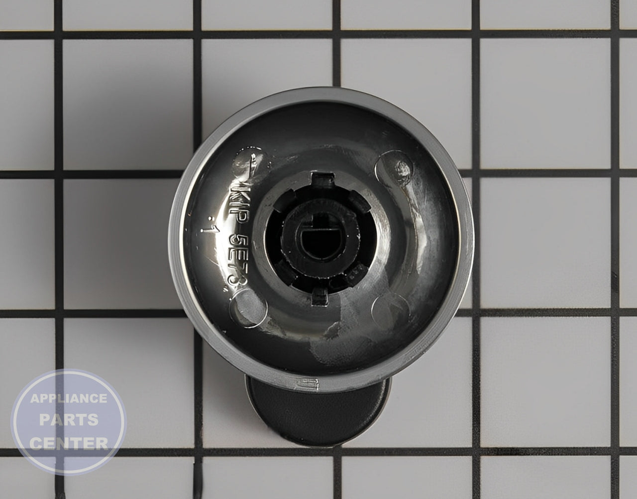 WHIRLPOOL BURNER KNOB WPW10175695 - Side view with precise measurements