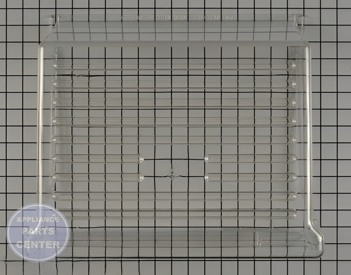WHIRLPOOL CRISPER PAN WPW10178772 - Installation in WPL Refrigerator showing easy mounting points