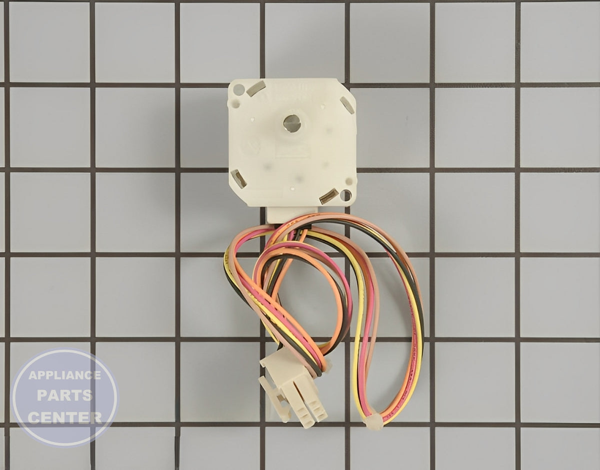 WHIRLPOOL REFRIGERATOR MOTOR WPW10184813 - Side view with precision measurements