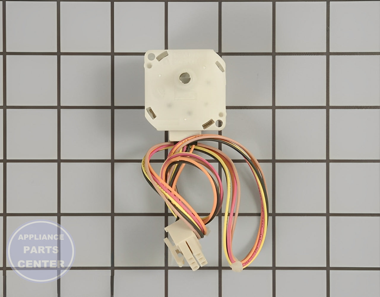WHIRLPOOL REFRIGERATOR MOTOR WPW10184813 - Side view with precision measurements