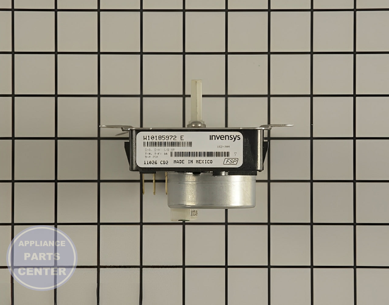 Timer Assembly WPW10185972 - Side view with precise technical specs