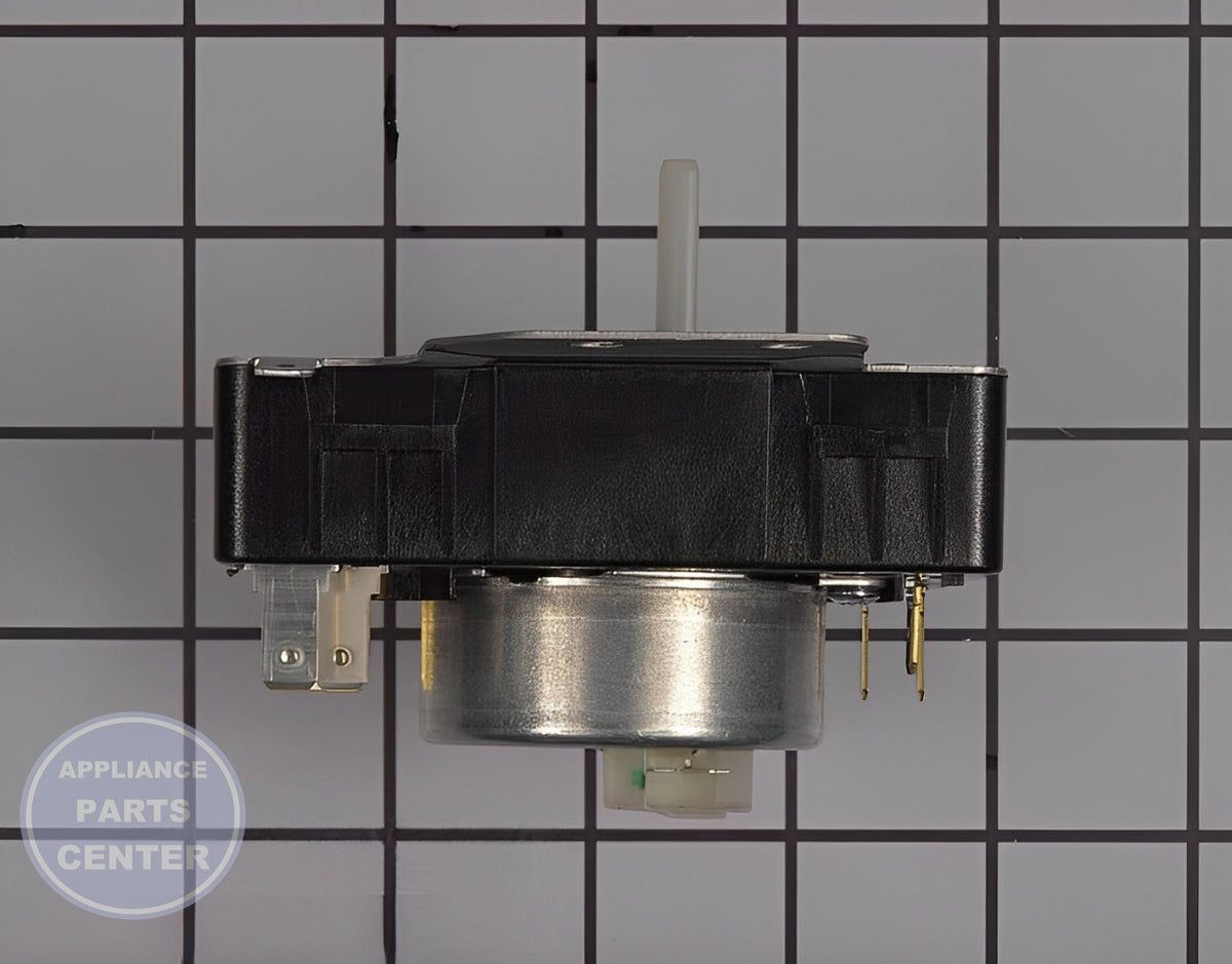 WHIRLPOOL TIMER WPW10185982 - Side view with circuit board and timer specs