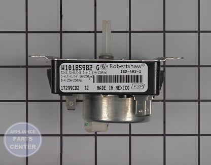 WHIRLPOOL TIMER WPW10185982 - Main view showing precise timing for WPL Dryer models