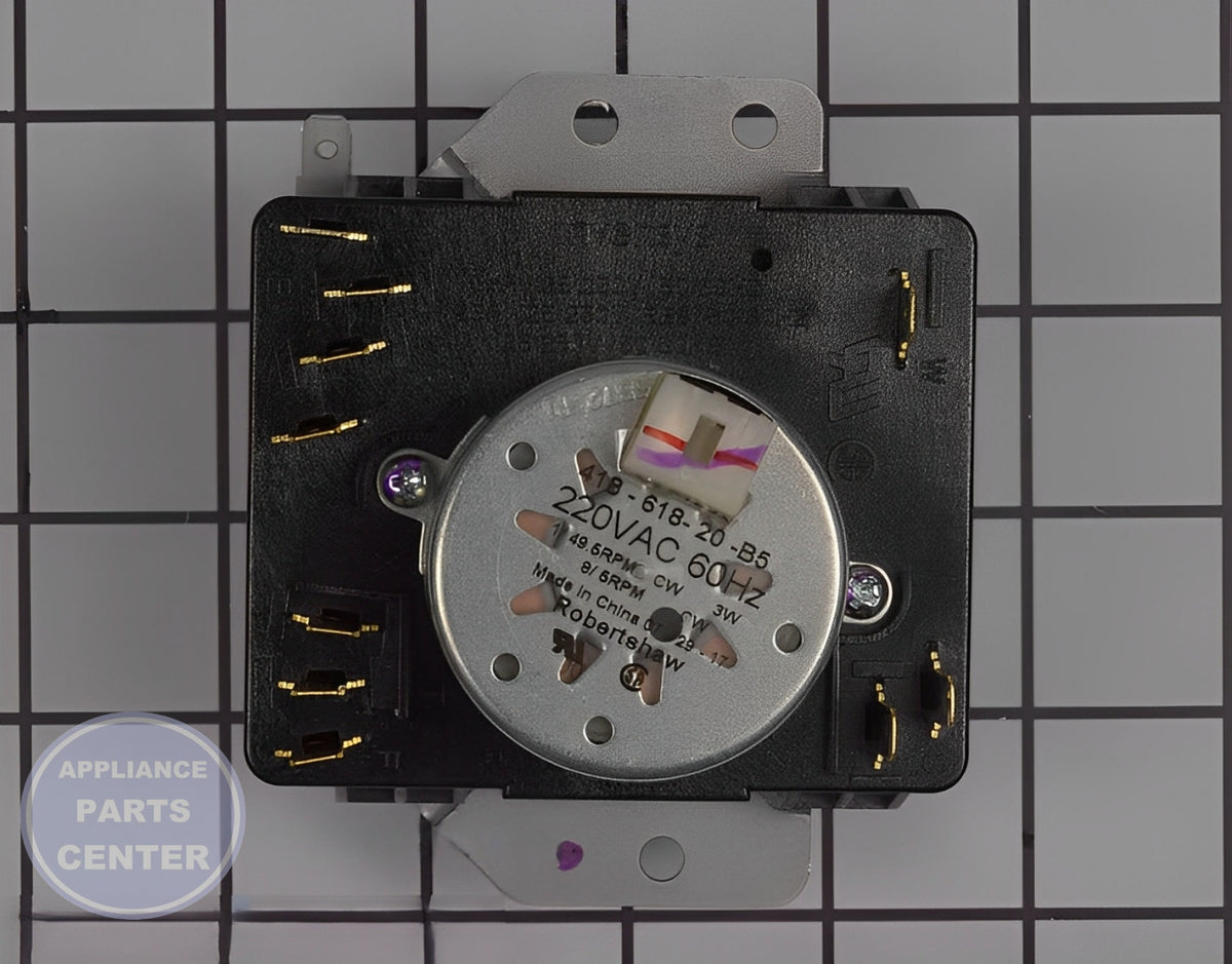 WHIRLPOOL TIMER WPW10185982 - Installation in WPL Dryer showing mounting points
