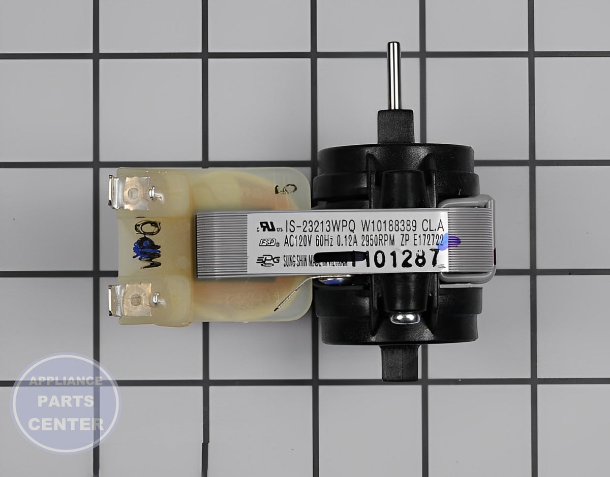 WHIRLPOOL EVAPORATOR FAN MOTOR WPW10188389 - Detailed view of high-quality specifications
