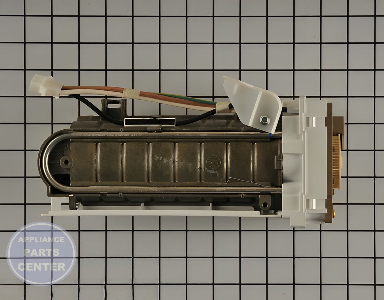 Whirlpool Refrigerator Ice Maker Assembly WPW10190965 - Detailed view of high-quality ice cube production