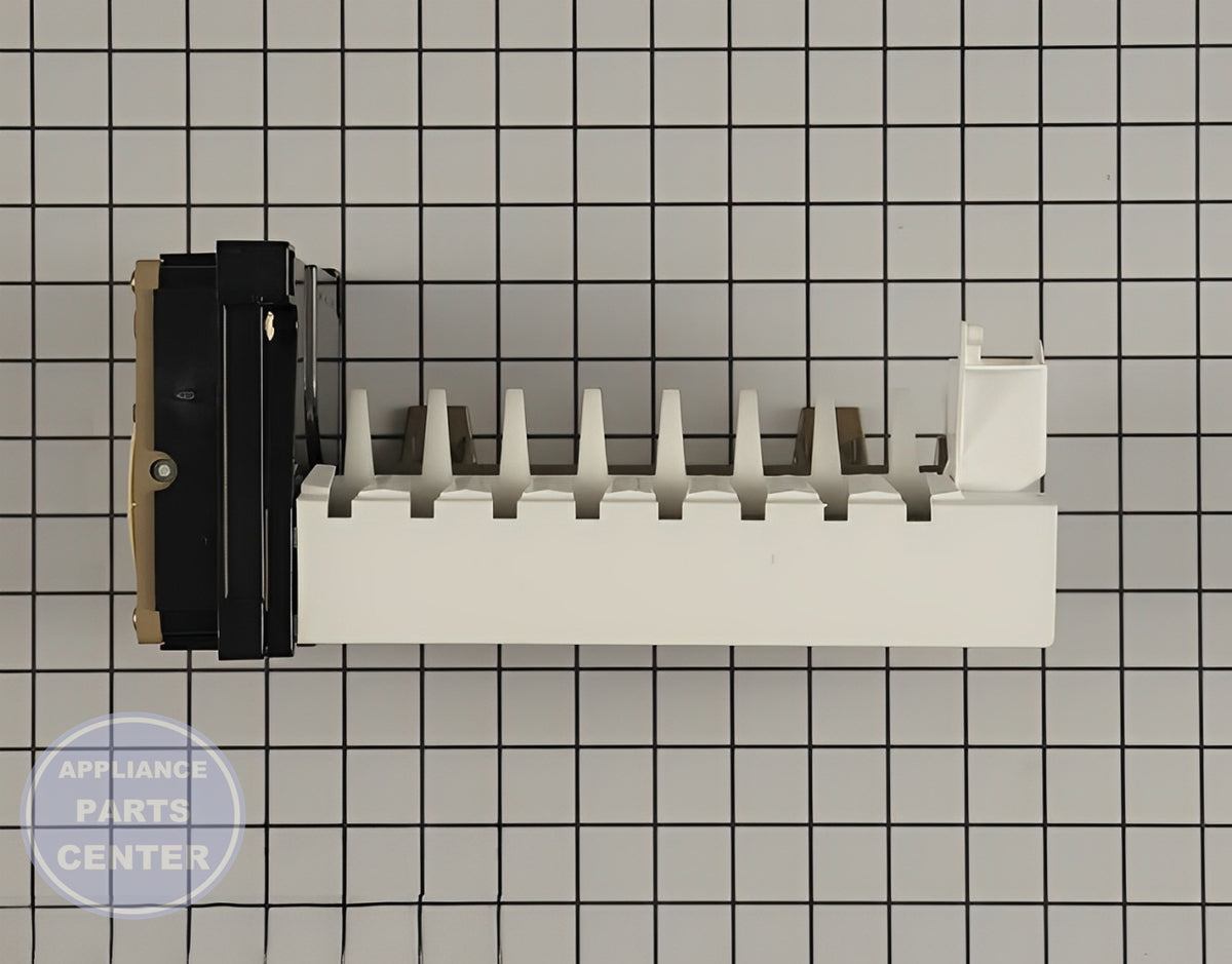 WHIRLPOOL REFRIGERATOR ICEMAKER WPW10190981 - Main view showing crystal-clear ice cubes for WPL Refrigerators