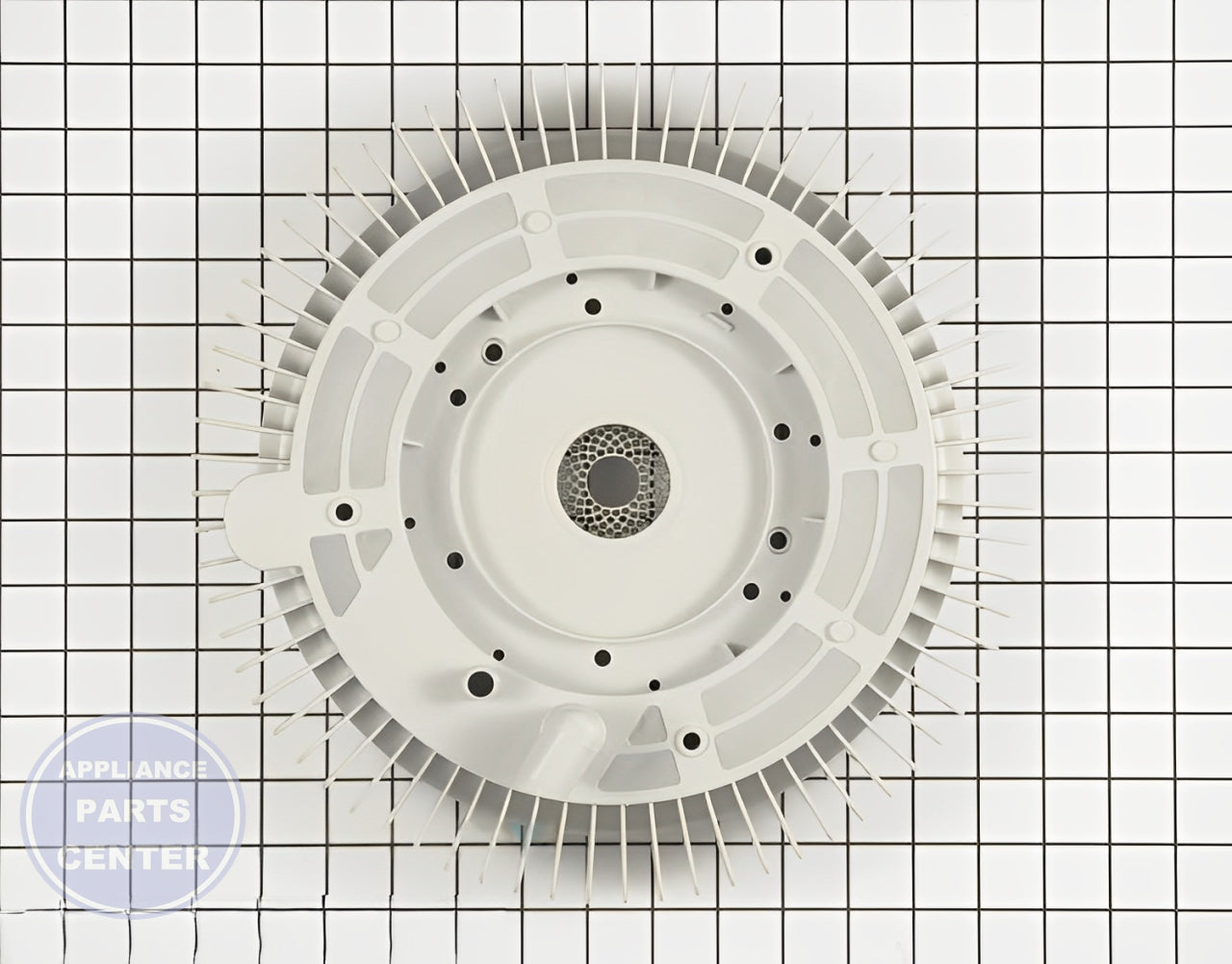 Amana Pump Filter WPW10192799 - Main view showing debris-trapping feature for Amana Maytag Admiral Jenn Air Magic Chef Samsung Crosley Dishwasher