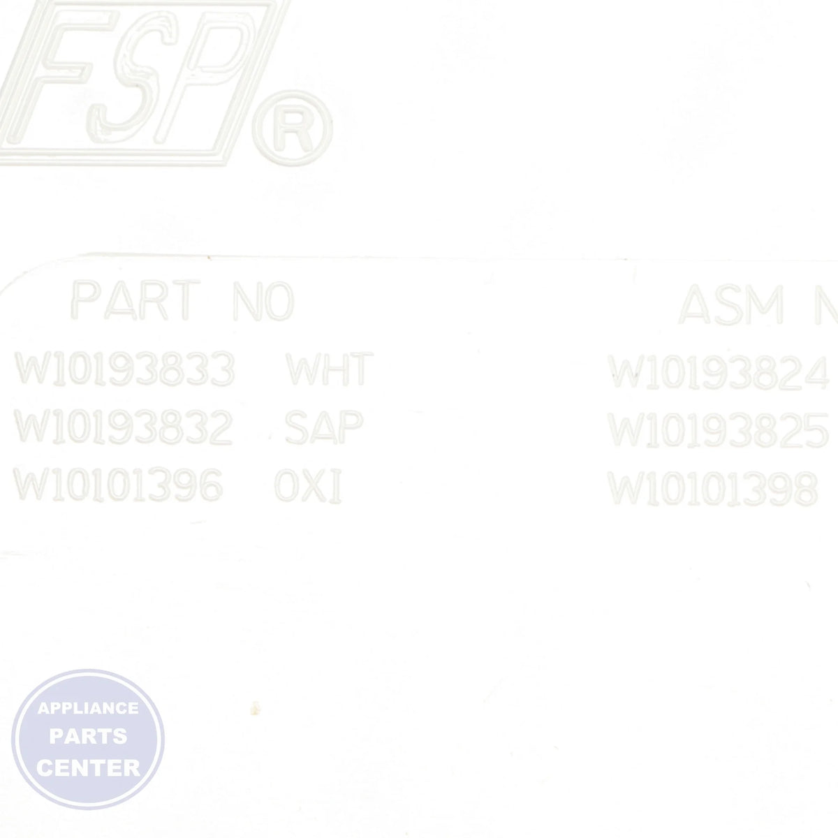 WPL ENDCAP WPW10193824 - Installation in W10193824 model showing mounting points
