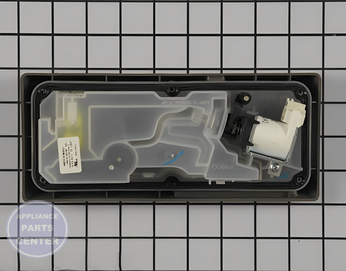 WHIRLPOOL DISHWASHER DETERGENT DISPENSER WPW10195175 - Detailed view of efficient detergent dispensing