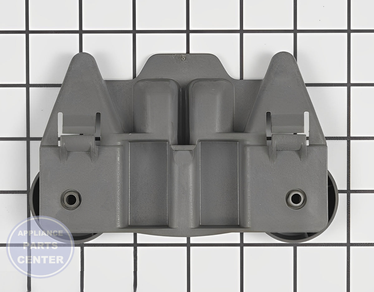 WHIRLPOOL DISHWASHER RACK ROLLER WHEEL WPW10195417 - Detailed view of strong axle and wheel