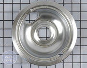 WHIRLPOOL 6" CHROME DRIP BOWL WPW10196406 - Main view showing polished chrome finish for WPL Range/Stove/Oven models