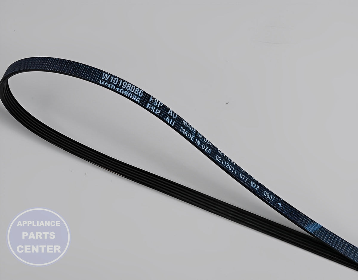 WHIRLPOOL DRYER DRIVE BELT WPW10198086 - Main view showing durability for Whirlpool dryer models