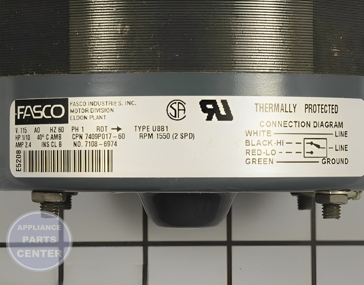 WHIRLPOOL MOTOR BLOWER WPW10201322 - Detailed view of powerful motor features