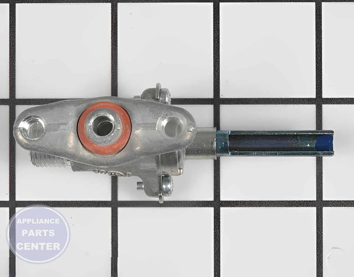 [Brand] WHIRLPOOL VALVE BURNER WPW10206287 - Main view showing precise gas flow control for WPL Range/Stove/Oven models