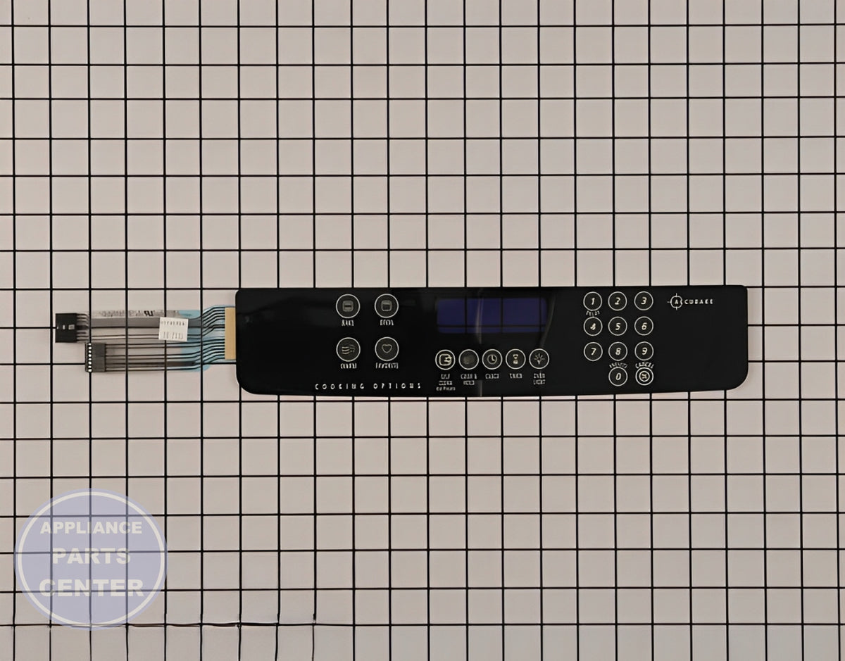 WHIRLPOOL MEMBRANE SWITCH WPW10207928 - Main view showing precise touchpad for WPL Range/Stove/Oven models