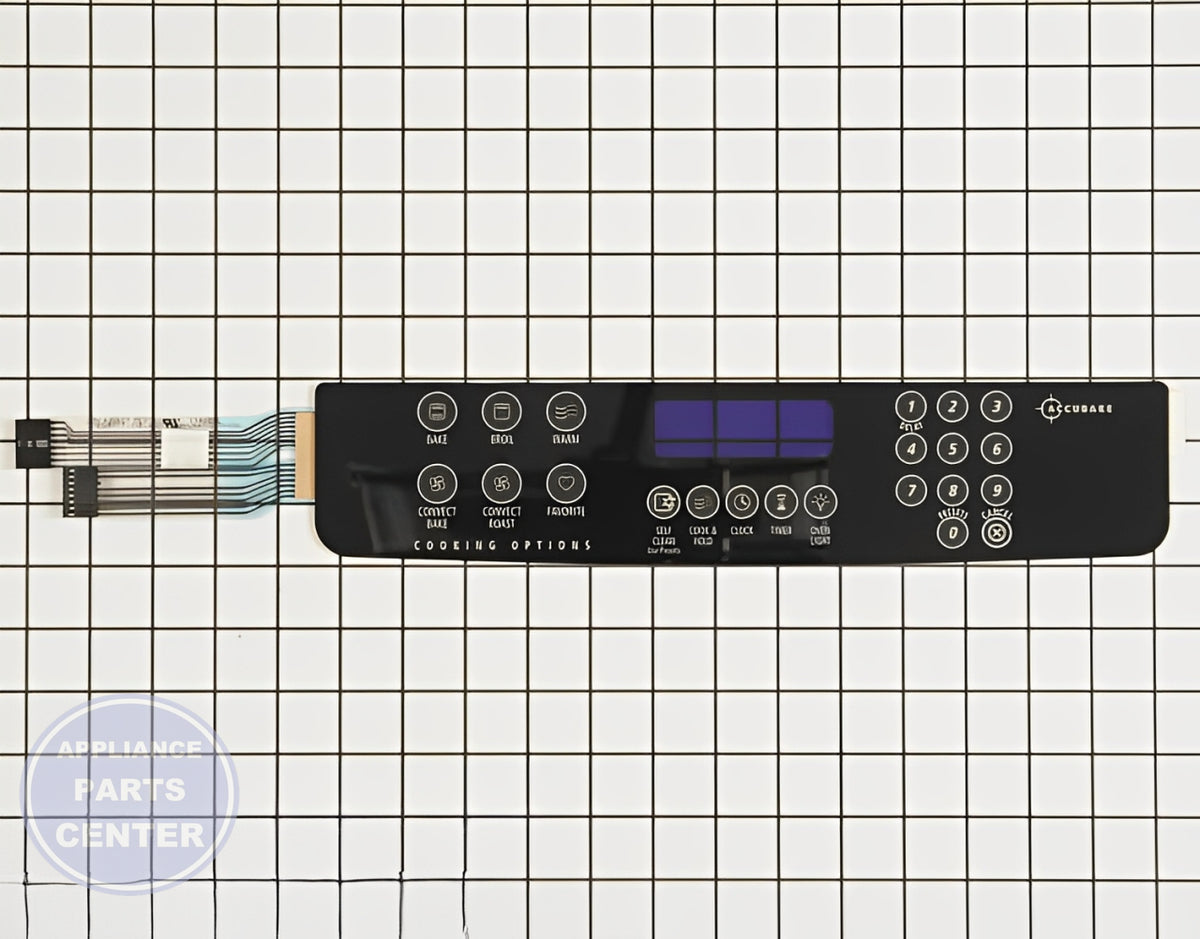 WHIRLPOOL MEMBRANE SWITCH WPW10207933 - Main view showing responsive touch controls for WPL Range/Stove/Oven models