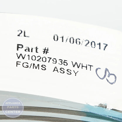 SWTCH-MEMB WPW10207935 - Side view with precise measurements