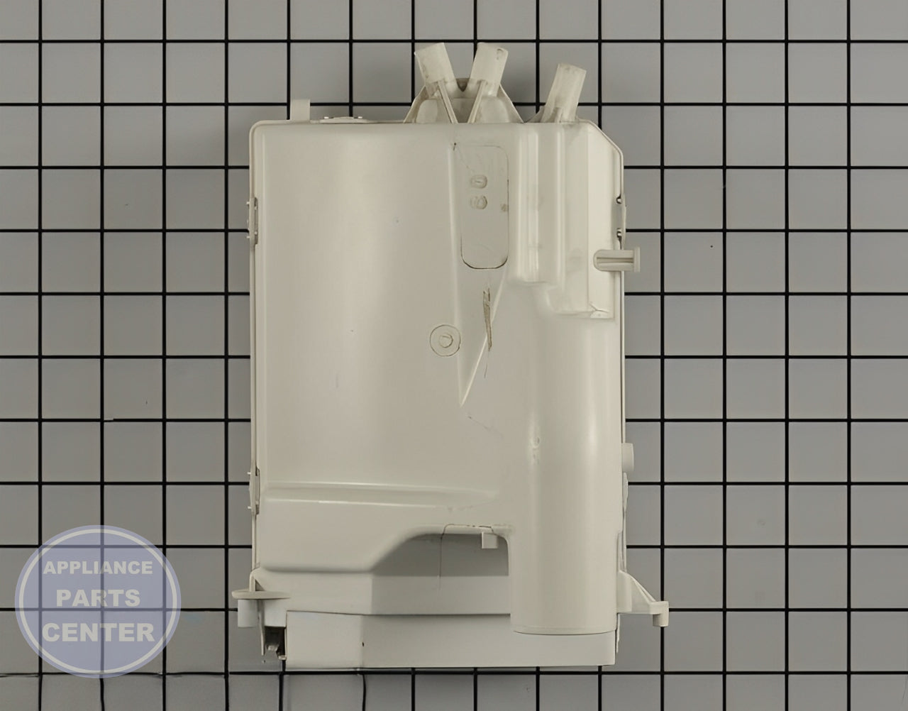 Dispenser Housing WPW10215637 - Side view with precise measurements