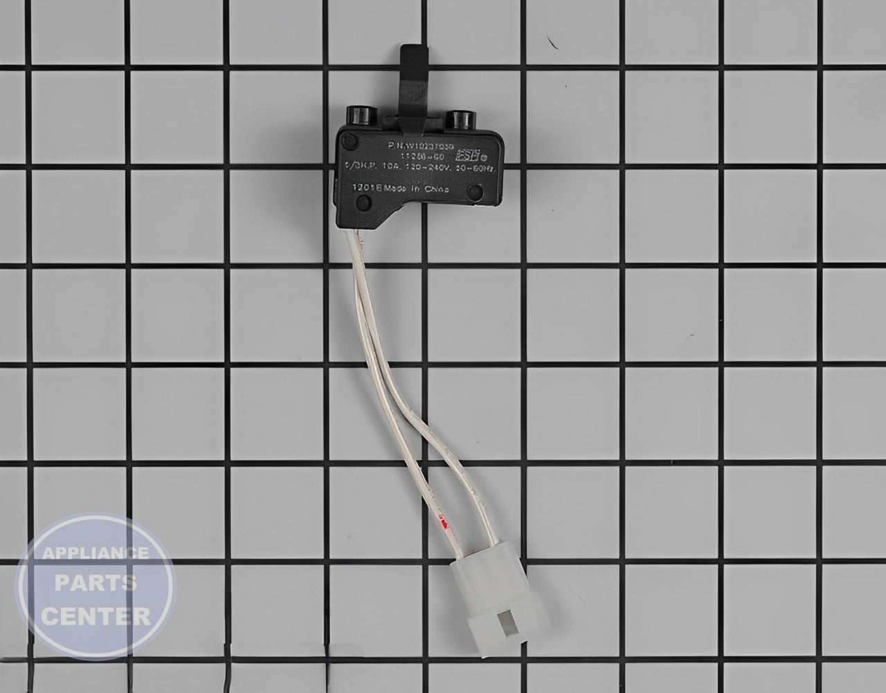 WHIRLPOOL DOOR SWITCH WPW10237959 - Main view showing safety feature for WPL Dryer