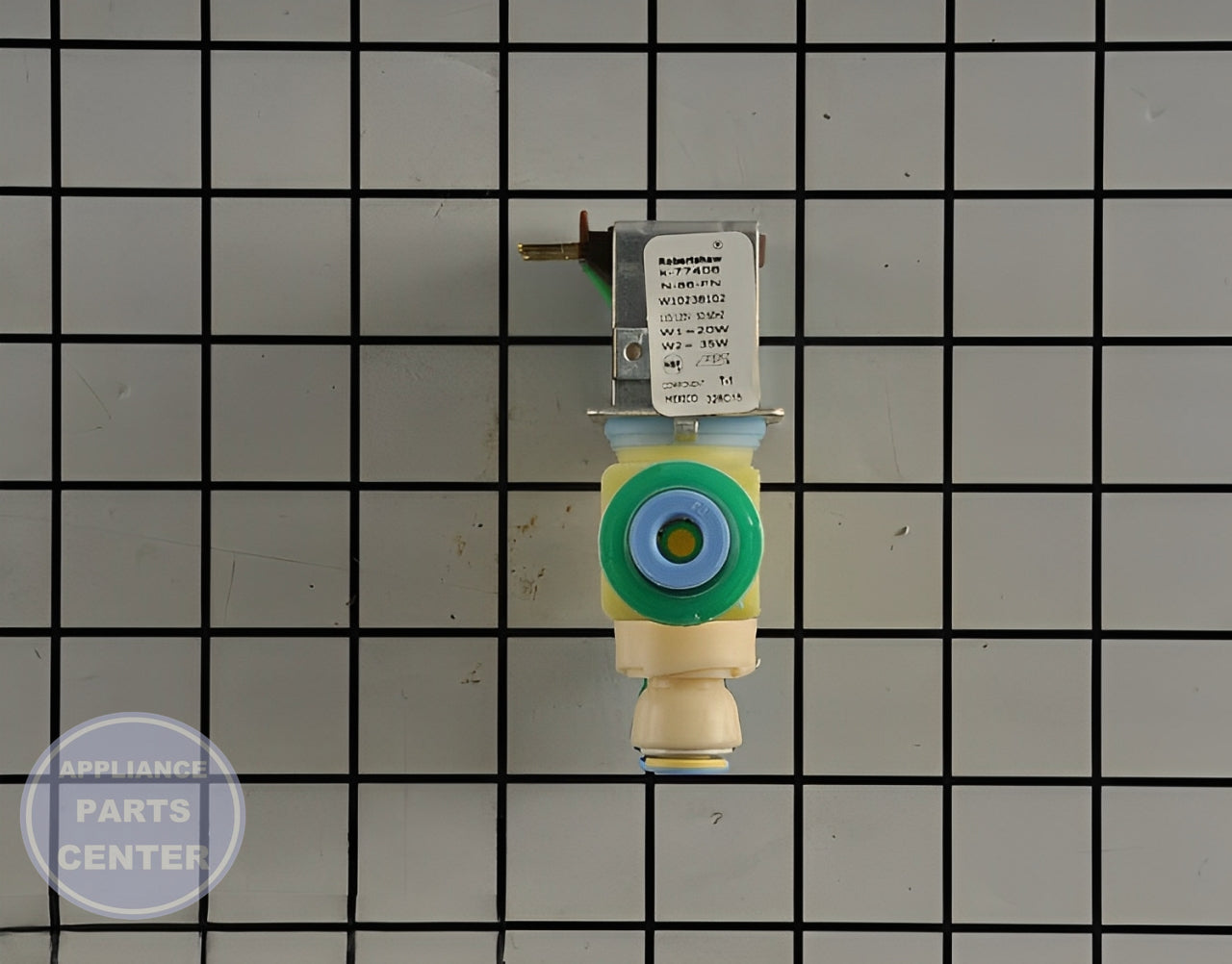 Whirlpool Water Inlet Valve WPW10238102 - Installation in Whirlpool model showing key mounting points