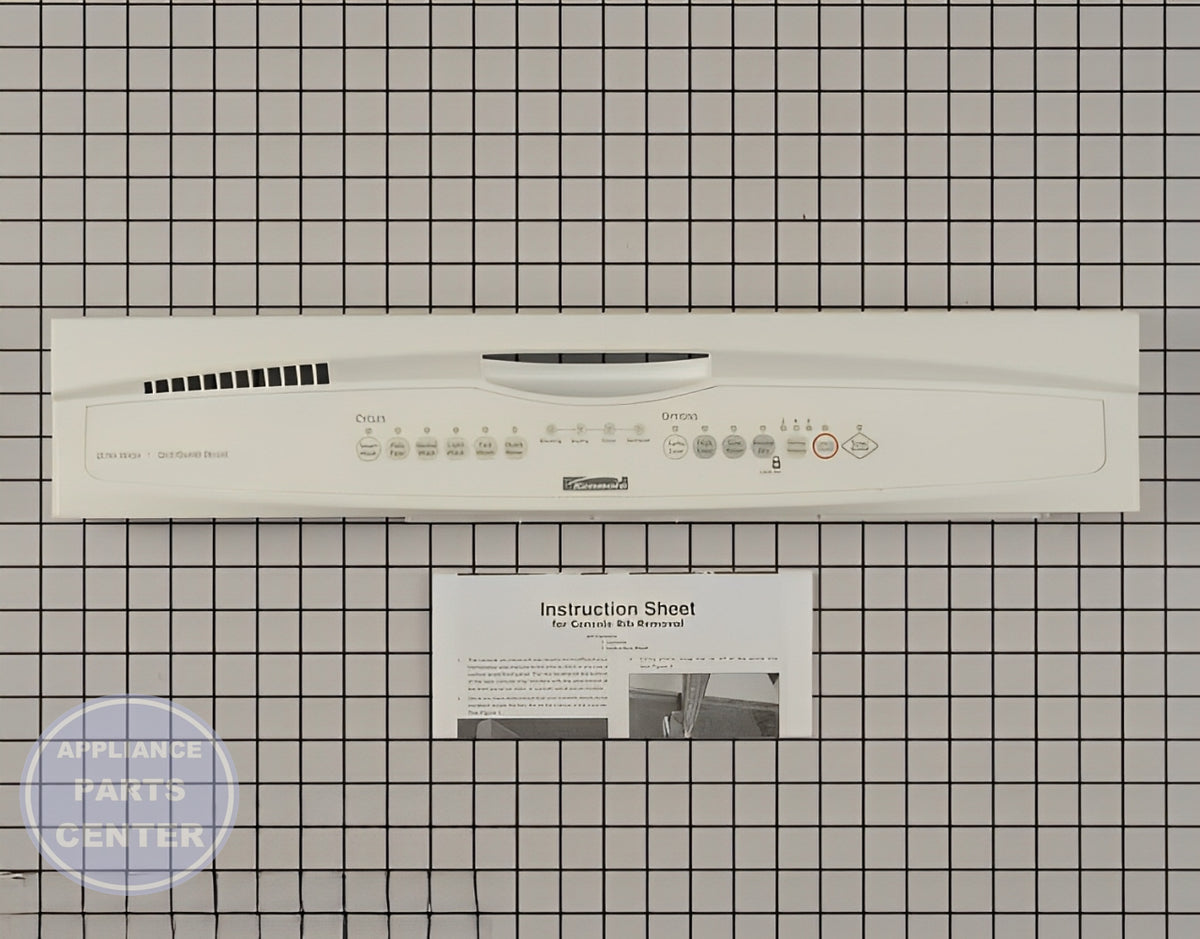 WHIRLPOOL DISHWASHER CONTROL PANEL WPW10243210 - Main view showing touchpad for WPL Dishwasher models