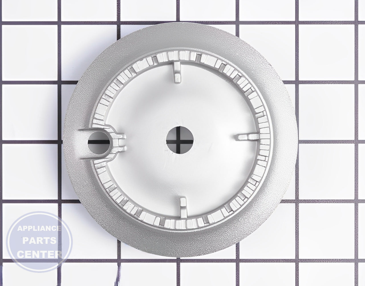Amana Range Surface Burner Base WPW10243396 - Main view showing even heat distribution for Amana, Whirlpool, Estate models