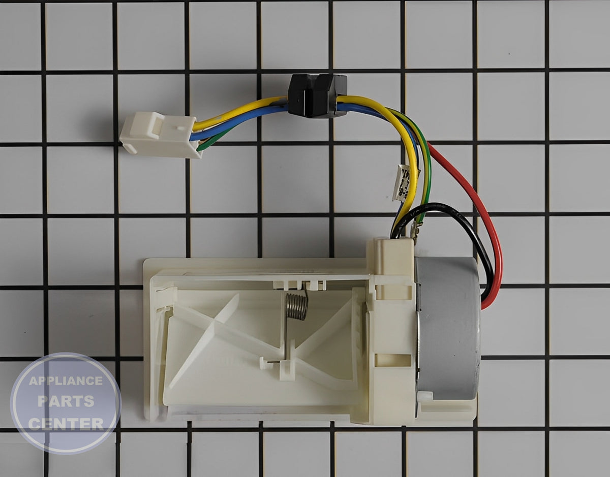 Damper Control Assembly WPW10247377 - Side view with thermostat specifications