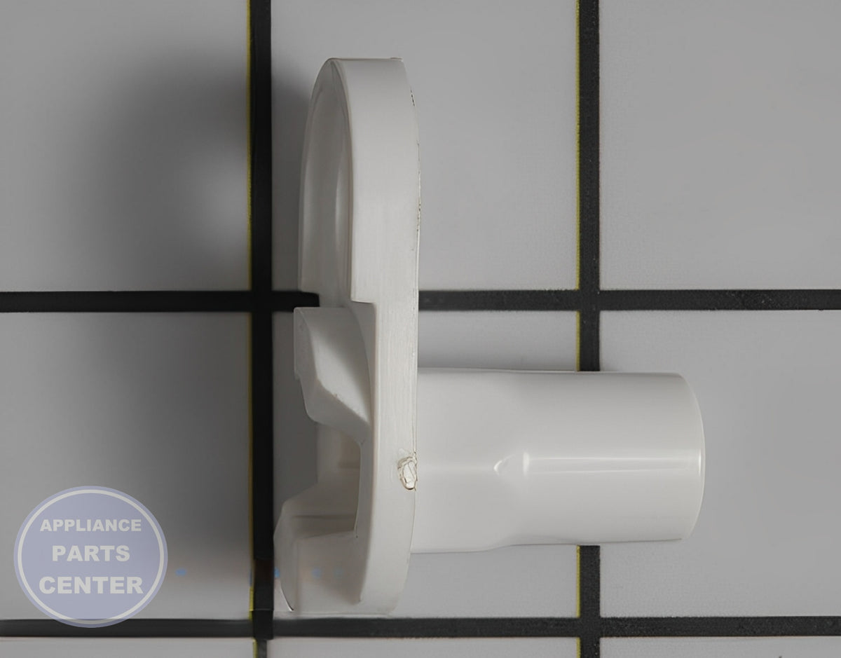 WHIRLPOOL REFRIGERATOR WHITE DOOR CLOSING CAM - Detailed view of precision hinge mechanism