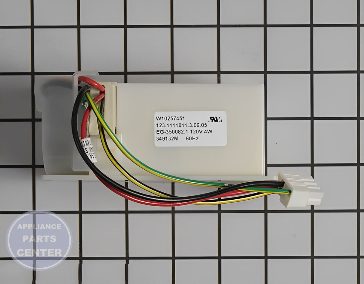 WHIRLPOOL REFRIGERATOR DAMPER WPW10257451 - Detailed view of thermostat technical details
