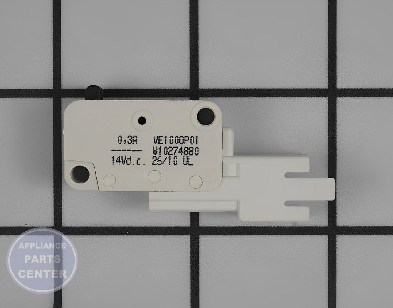 WHIRLPOOL SWITCH WPW10274880 - Main view showing durability for WPL Dishwasher models