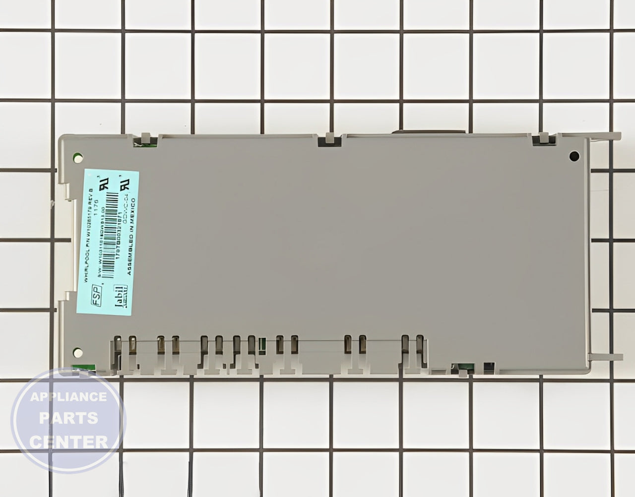 Control Board WPW10285179 - Side view with 6 x 4 inches measurements
