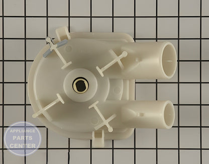 Drain Pump WPW10288040 - Side view with dimensions 5.5 x 4.5 x 3 inches