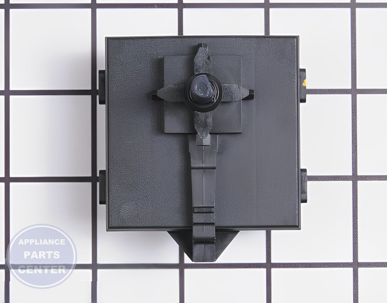 Pressure Switch WPW10292584 - Side view with precise measurements of 2.5 x 2.5 x 2 inches