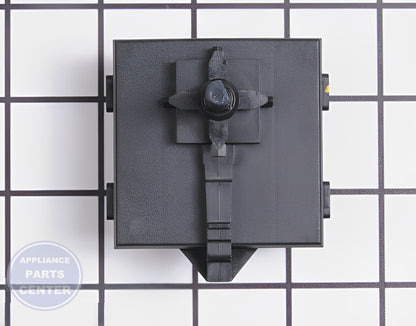 Pressure Switch WPW10292584 - Side view with precise measurements of 2.5 x 2.5 x 2 inches